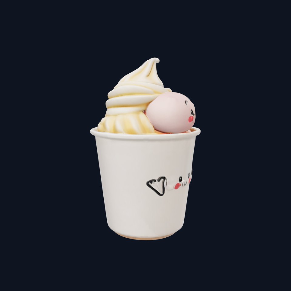 Cute Ice Cream Characters Model Pack